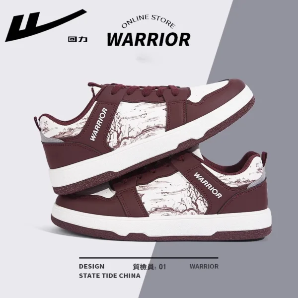 1077 burgundy [national trend ink painting shoes]