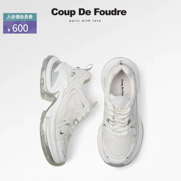 CDF女鞋2024秋季新款百搭透气厚底爆款老爹鞋网红超火休闲运动鞋