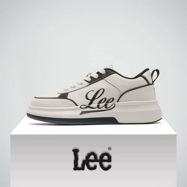 Lee官方休闲鞋子男鞋2025秋季新款真皮板鞋男增高潮流男士小白鞋